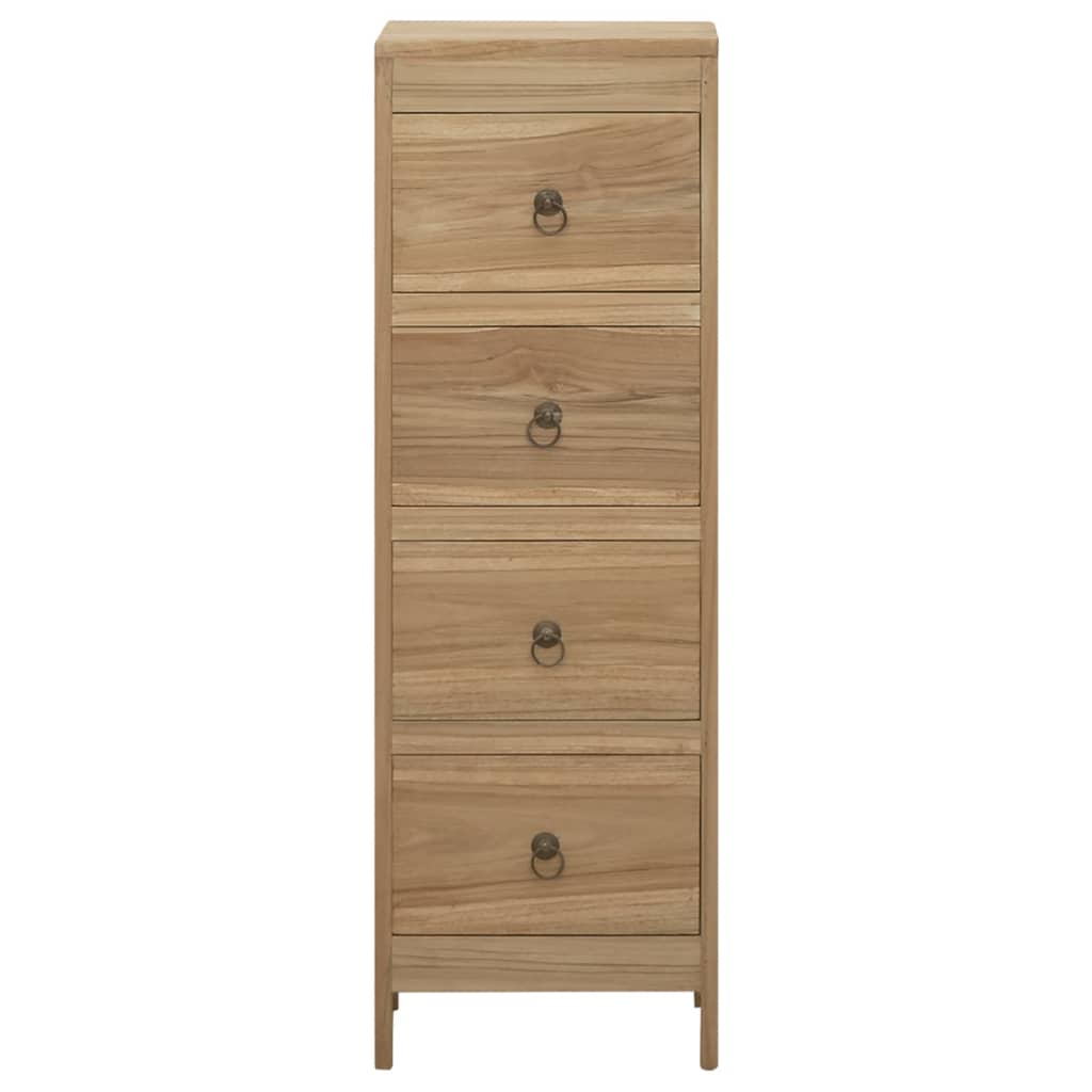 vidaXL Cómoda de madera maciza de teca 30x30x90 cm