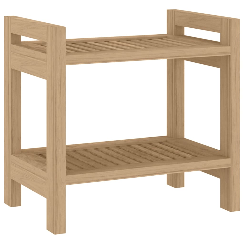 vidaXL Mesa auxiliar de baño madera maciza de teca 45x30x45 cm