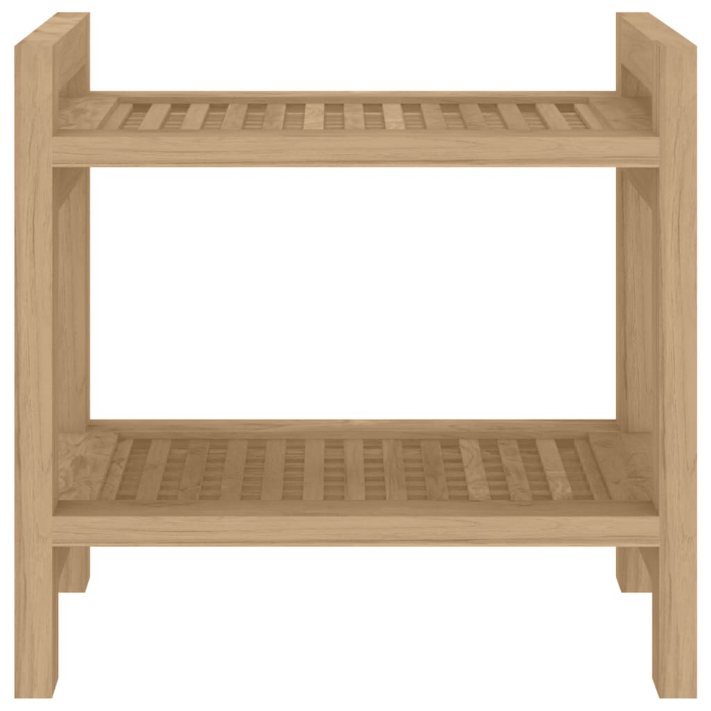 vidaXL Mesa auxiliar de baño madera maciza de teca 45x30x45 cm