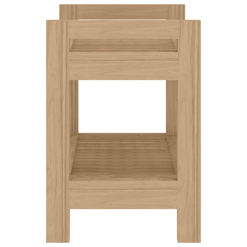 vidaXL Mesa auxiliar de baño madera maciza de teca 45x30x45 cm