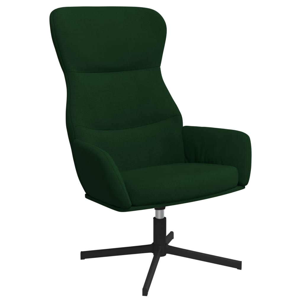 vidaXL Silla de relajación de terciopelo verde oscuro