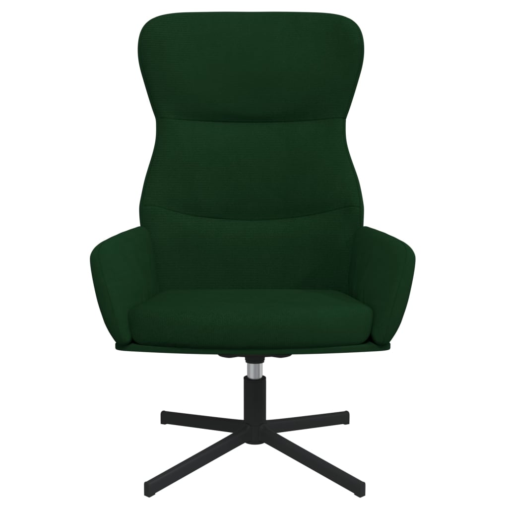 vidaXL Silla de relajación de terciopelo verde oscuro