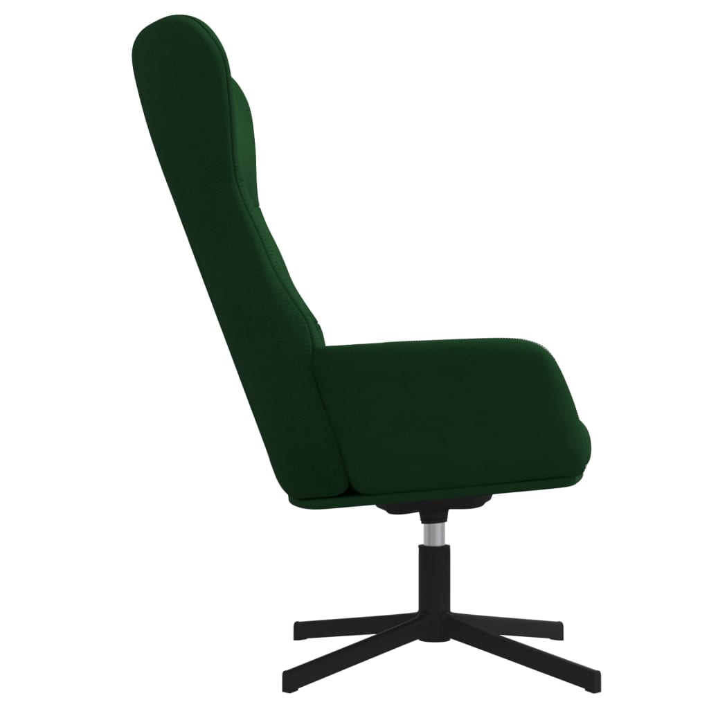 vidaXL Silla de relajación de terciopelo verde oscuro