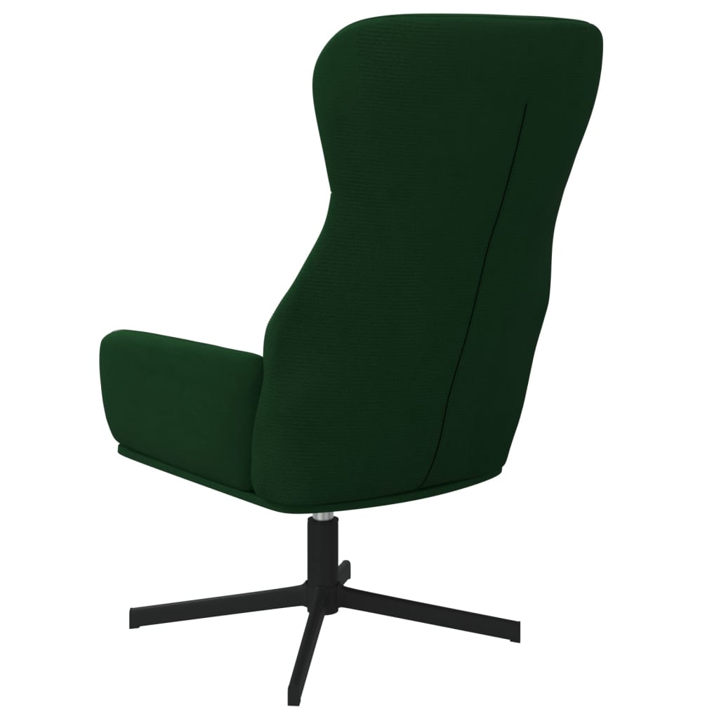 vidaXL Silla de relajación de terciopelo verde oscuro