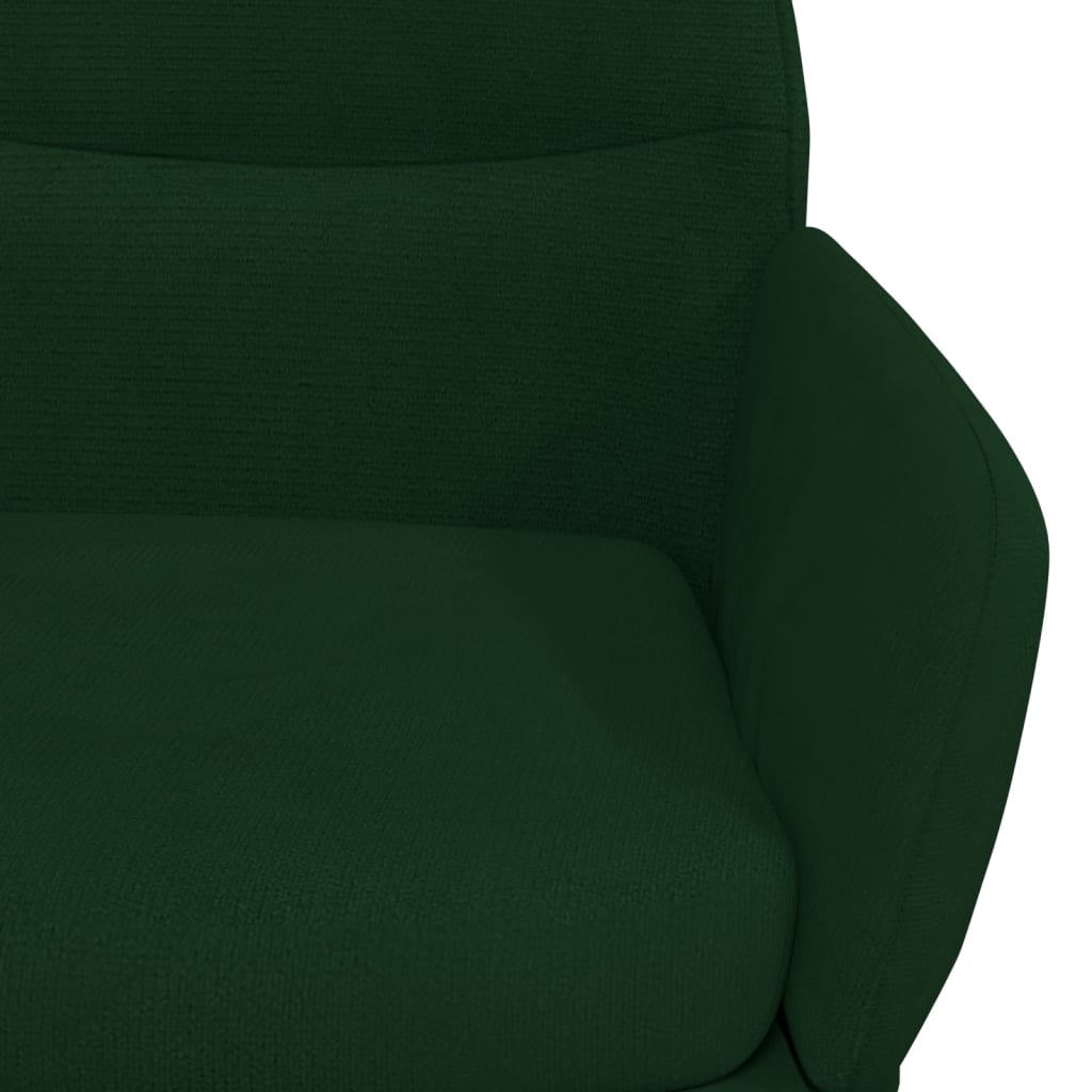 vidaXL Silla de relajación de terciopelo verde oscuro