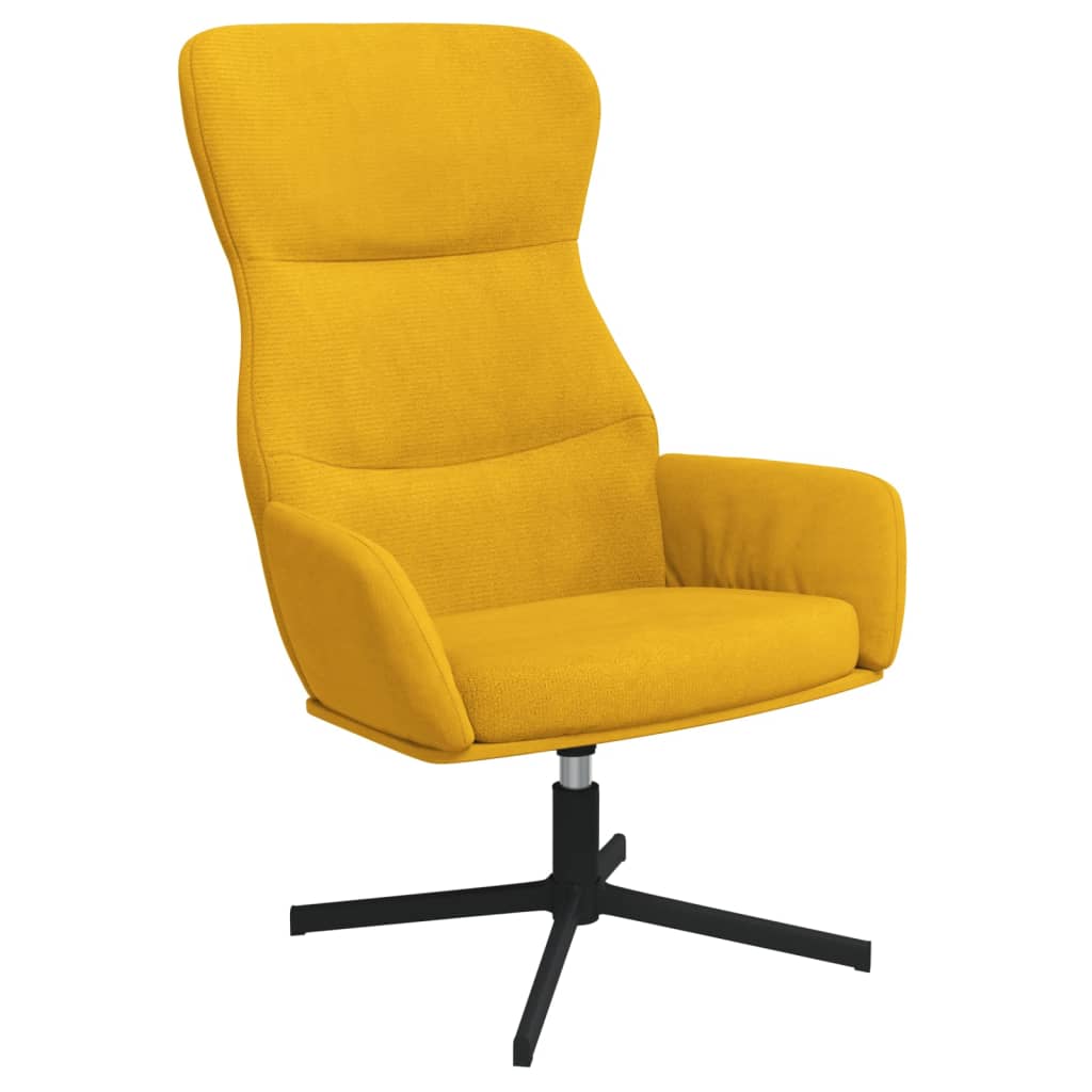 vidaXL Silla de relajación de terciopelo amarillo mostaza