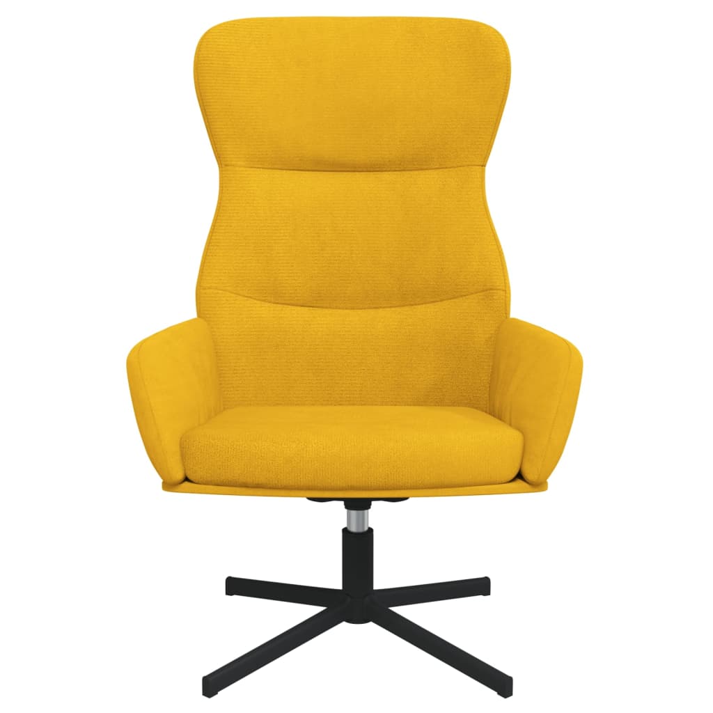 vidaXL Silla de relajación de terciopelo amarillo mostaza