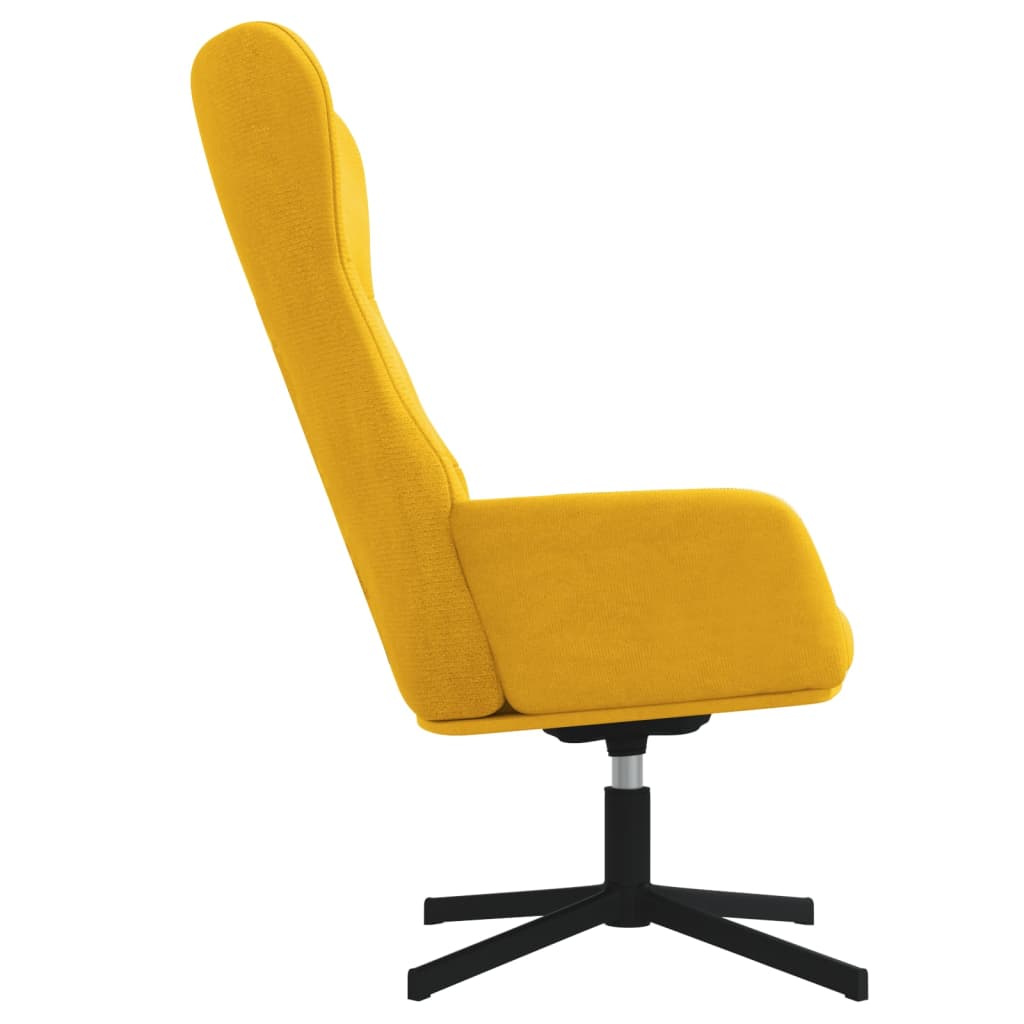 vidaXL Silla de relajación de terciopelo amarillo mostaza