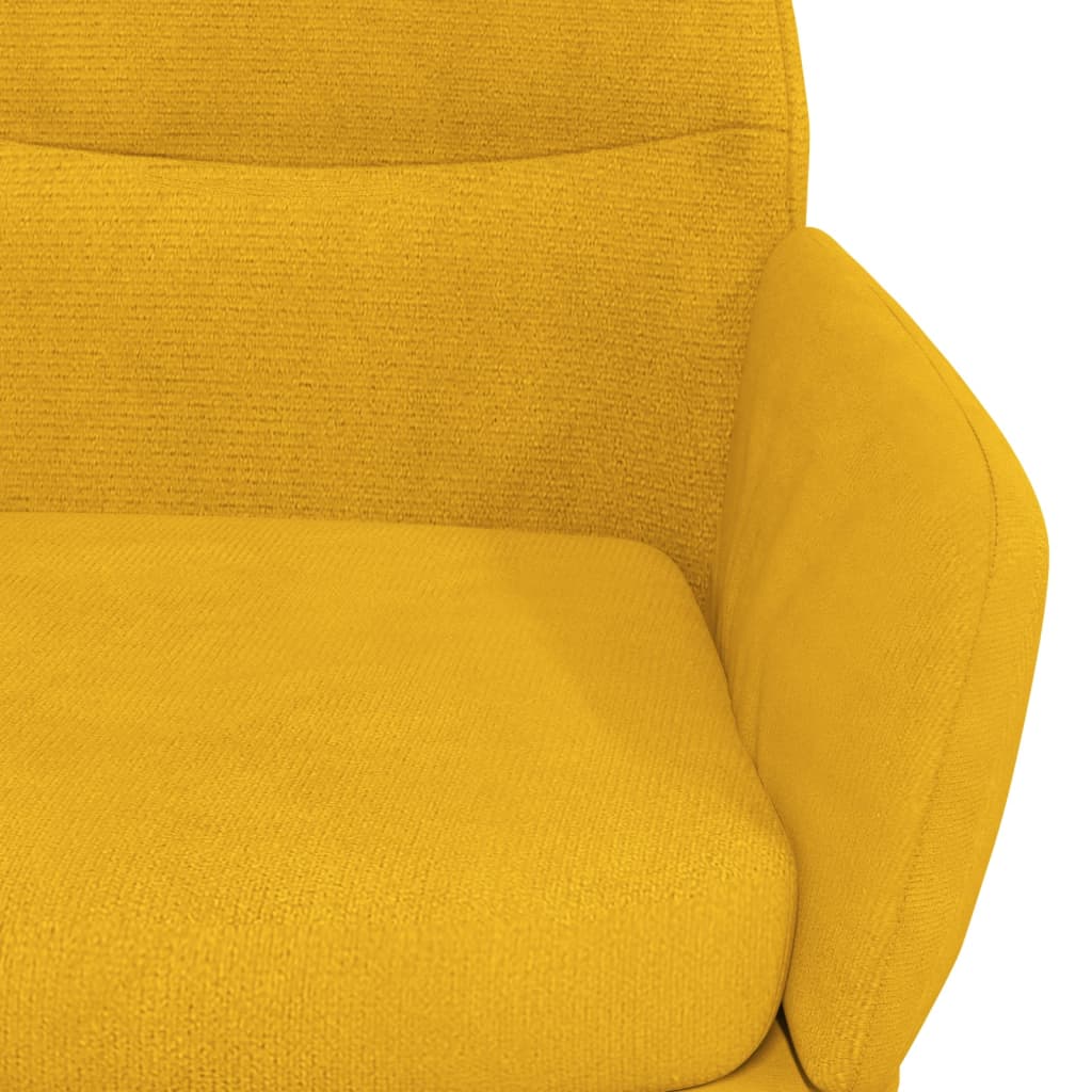 vidaXL Silla de relajación de terciopelo amarillo mostaza