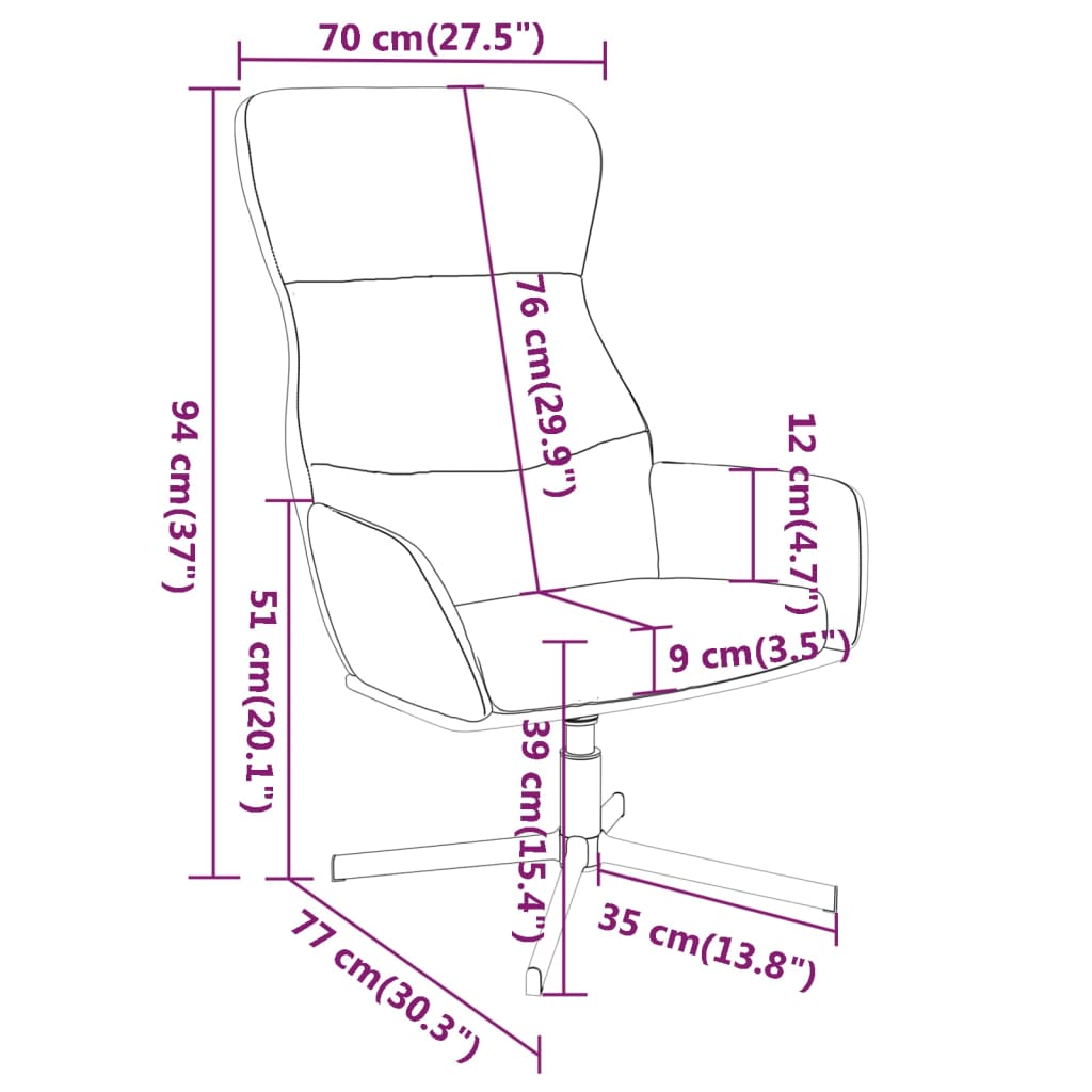 vidaXL Silla de relajación de terciopelo amarillo mostaza