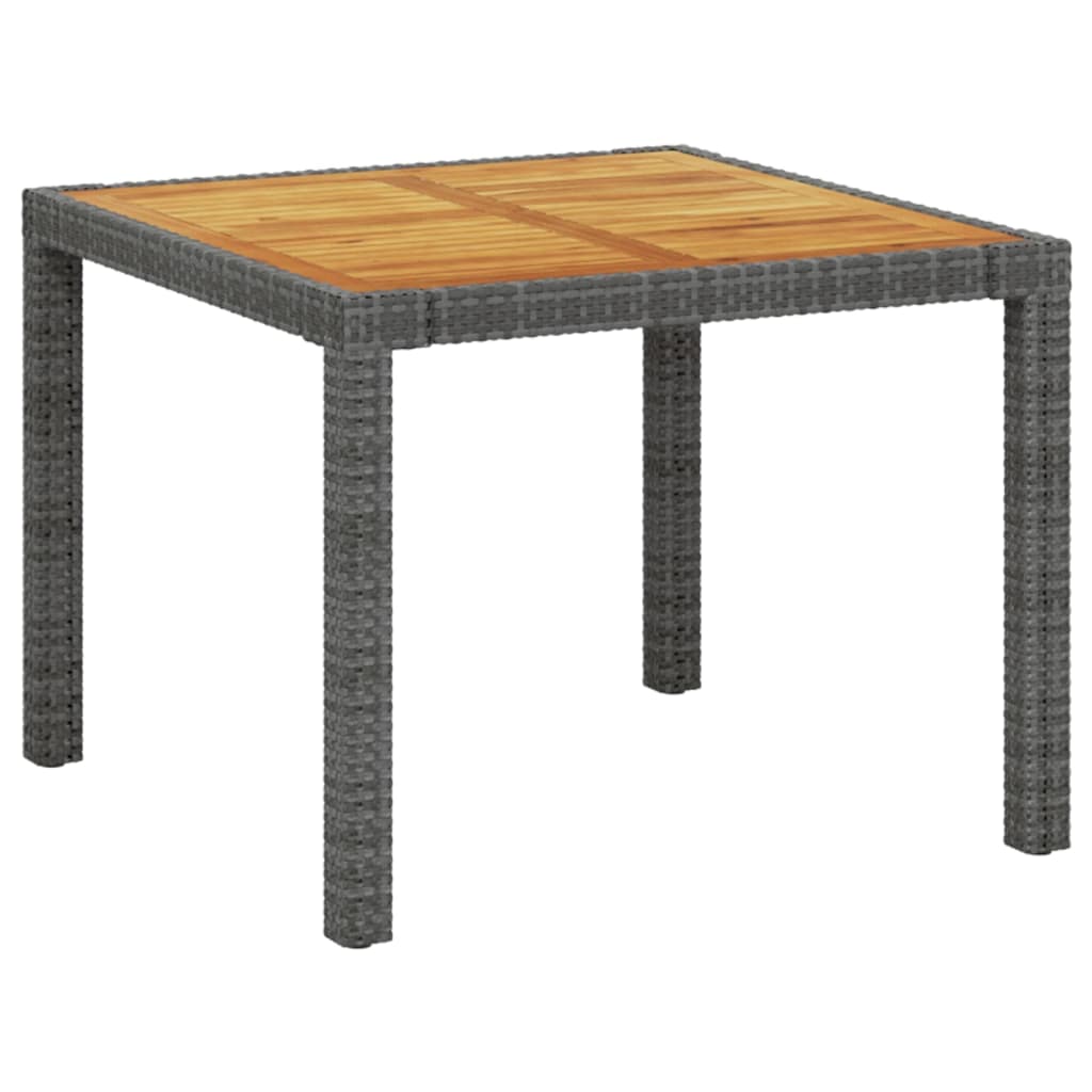 vidaXL Set comedor de jardín 3 piezas con cojines ratán sintético gris