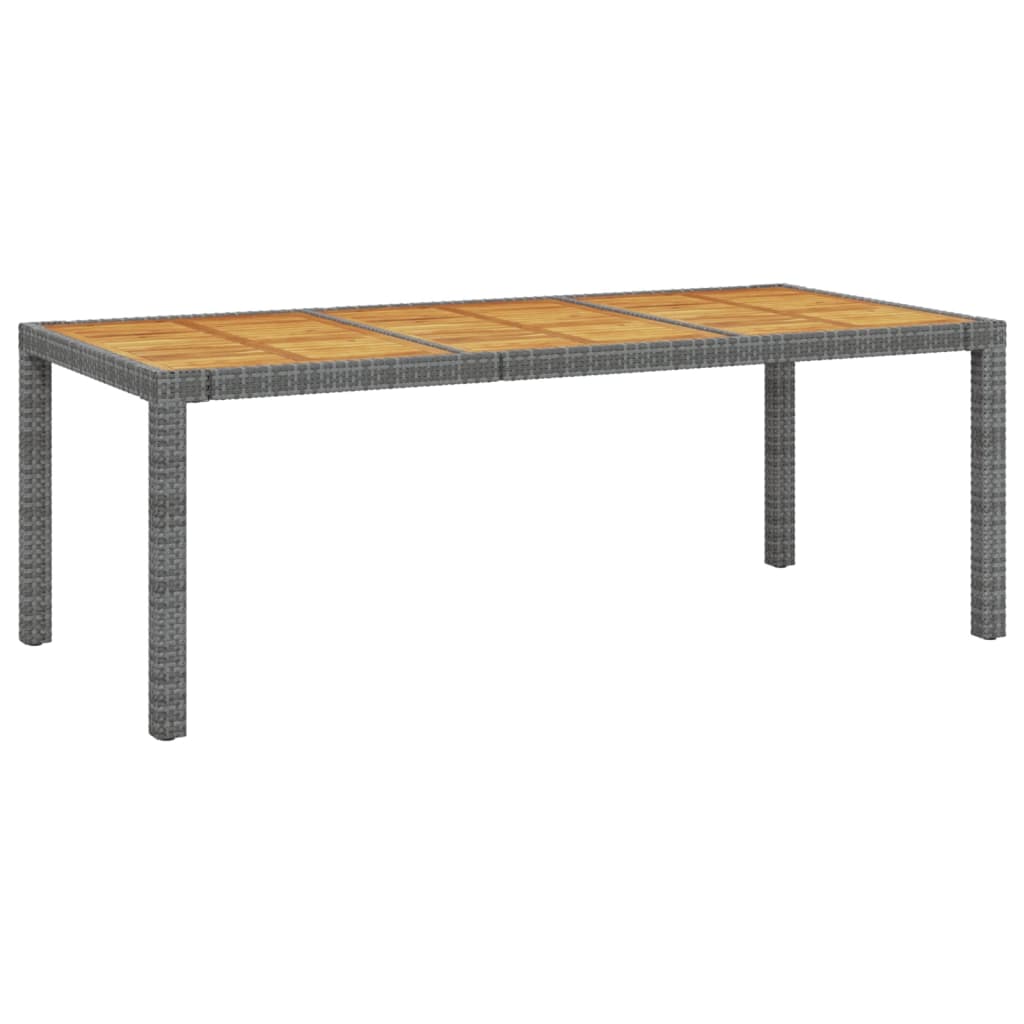 vidaXL Set de comedor de jardín 7 pzas y cojines ratán sintético gris