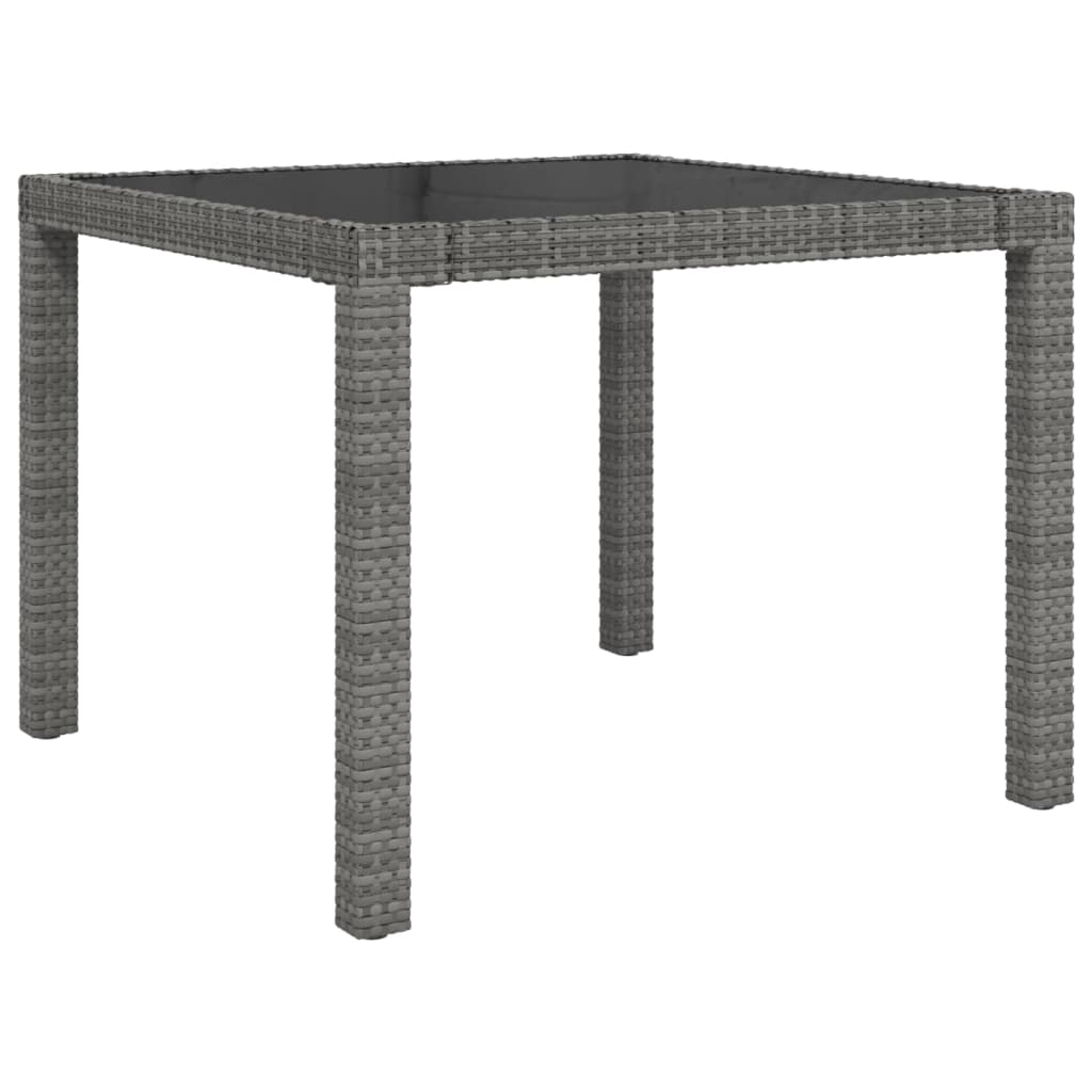 vidaXL Set de comedor de jardín 3 pzas y cojines ratán sintético negro