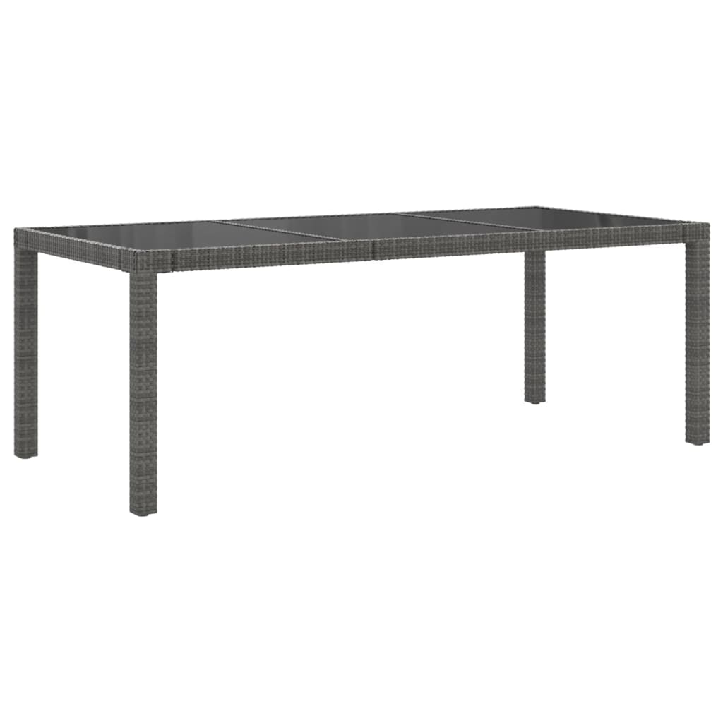 vidaXL Set de comedor jardín 7 pzas cojines ratán sintético negro gris