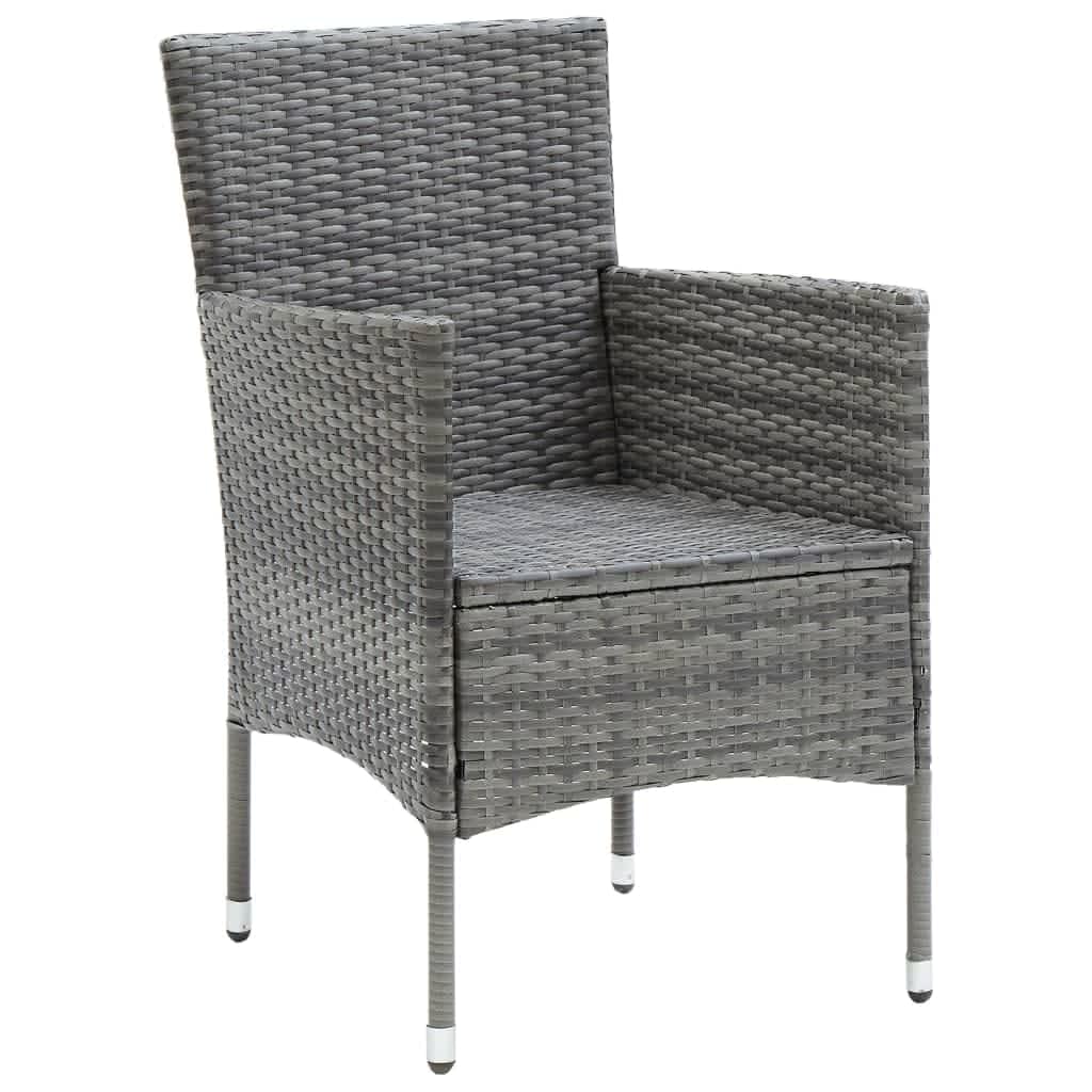 vidaXL Set de muebles jardín 7 pzas con cojines ratán sintético gris