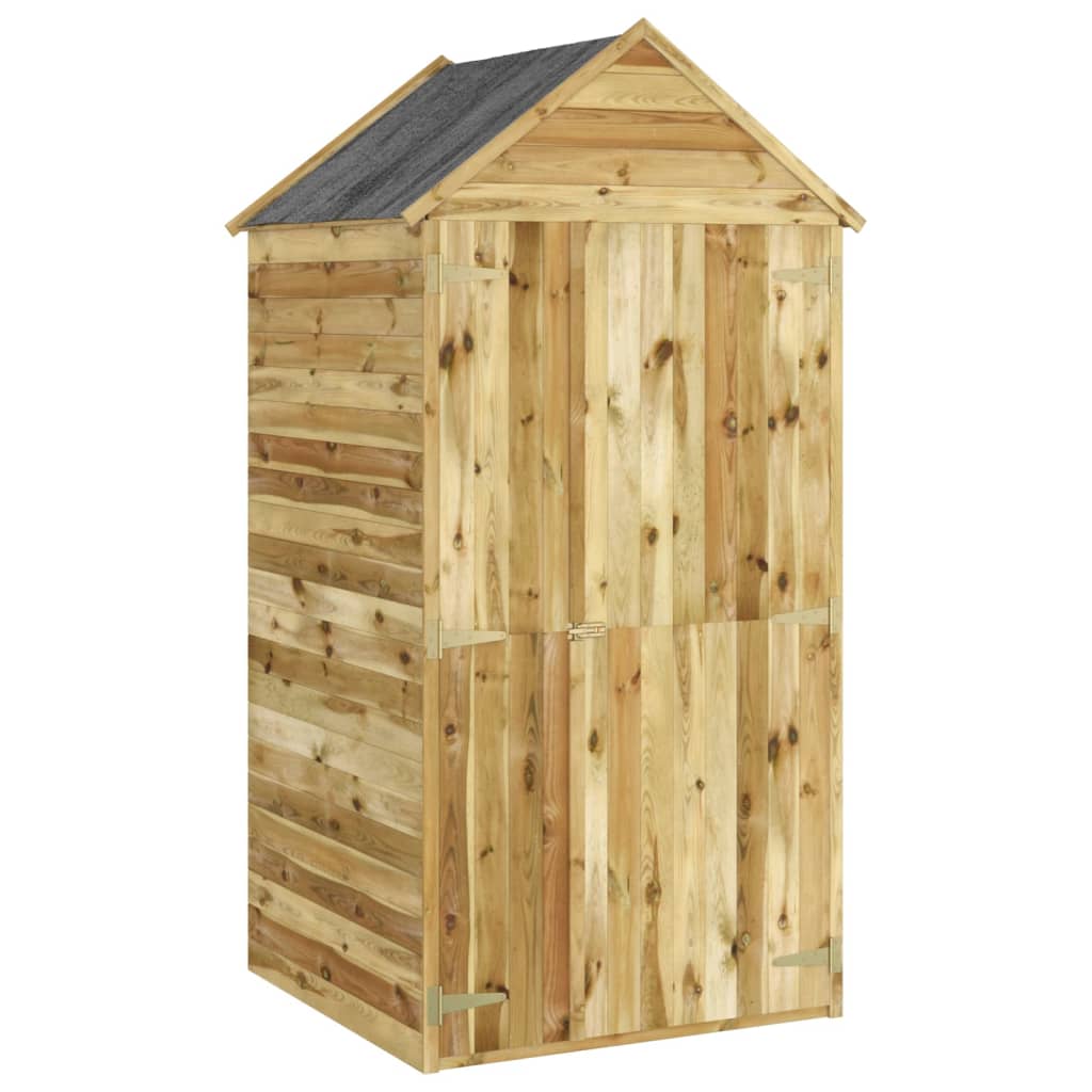 vidaXL Cobertizo de herramientas con puerta madera pino 107x107x220 cm