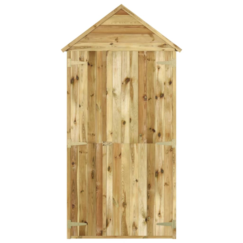 vidaXL Cobertizo de herramientas con puerta madera pino 107x107x220 cm