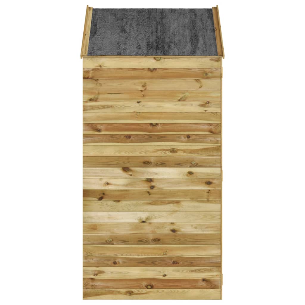 vidaXL Cobertizo de herramientas con puerta madera pino 107x107x220 cm