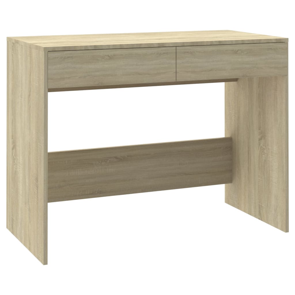 vidaXL Escritorio de madera contrachapada roble Sonoma 101x50x76,5 cm