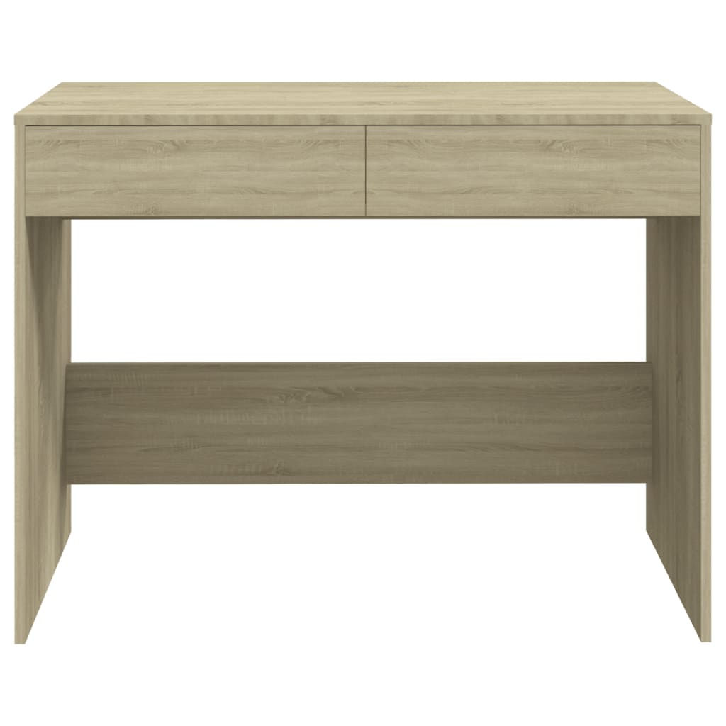 vidaXL Escritorio de madera contrachapada roble Sonoma 101x50x76,5 cm