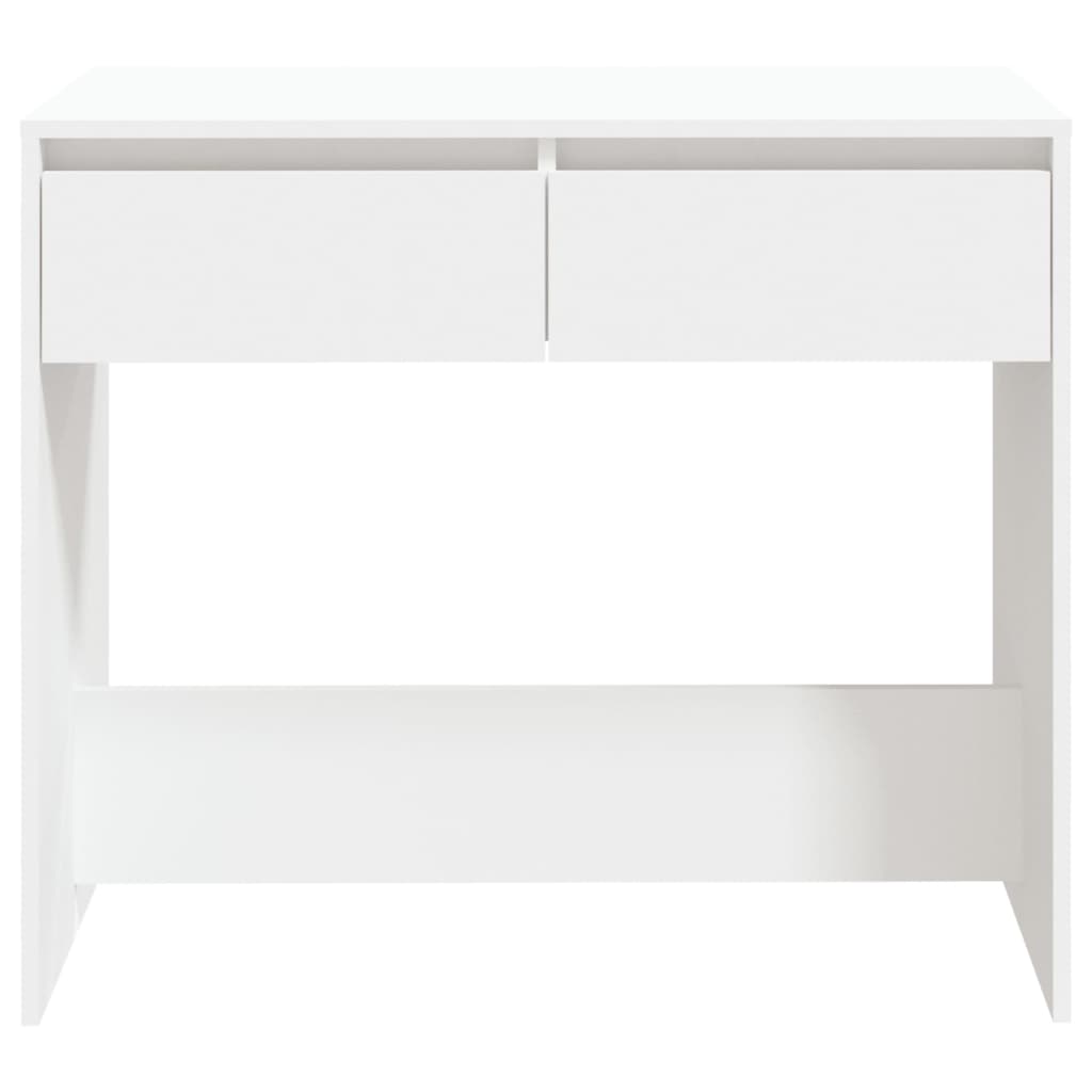 vidaXL Mesa consola de madera contrachapada blanco 89x41x76,5 cm