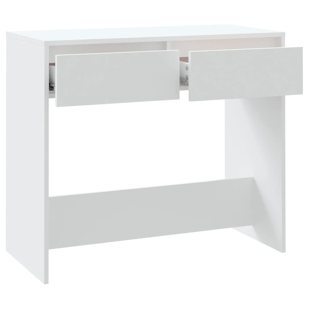 vidaXL Mesa consola de madera contrachapada blanco 89x41x76,5 cm