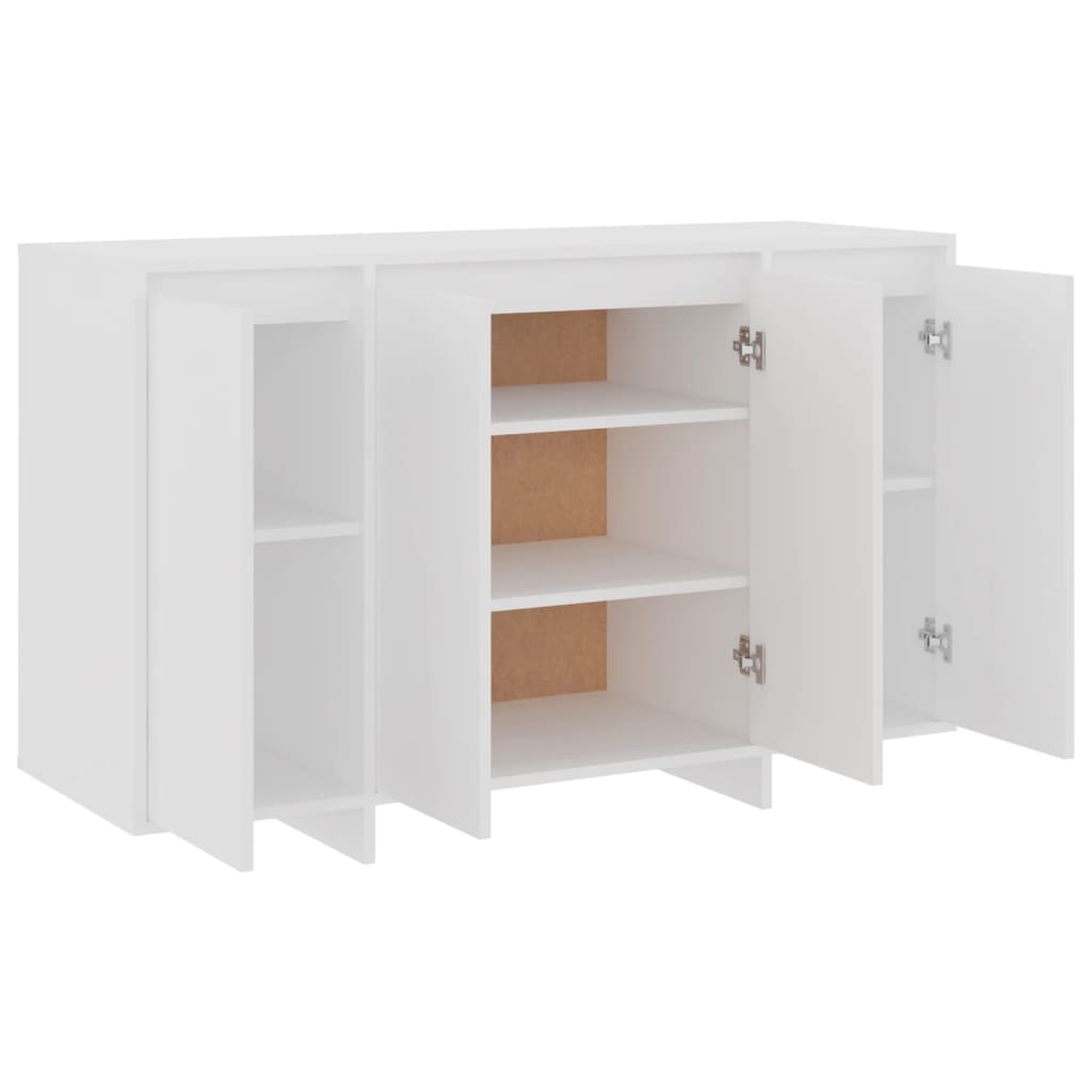 vidaXL Aparador de madera contrachapada blanco 120x41x75 cm