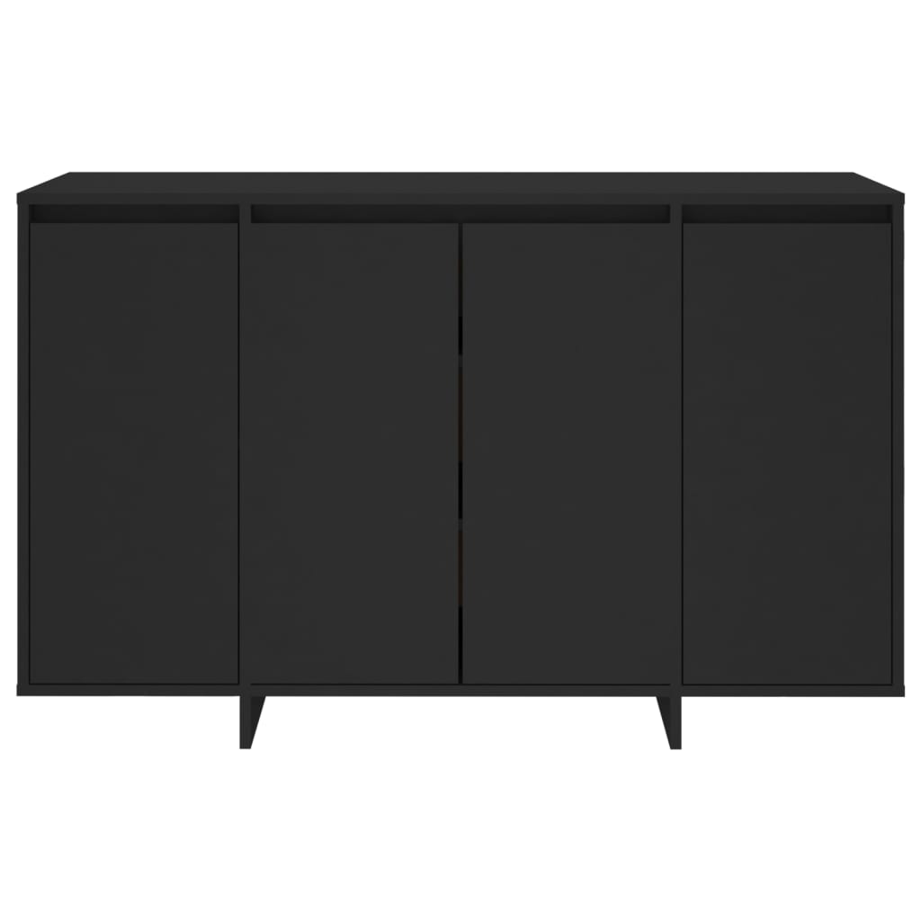 vidaXL Aparador de madera contrachapada negro 120x41x75 cm