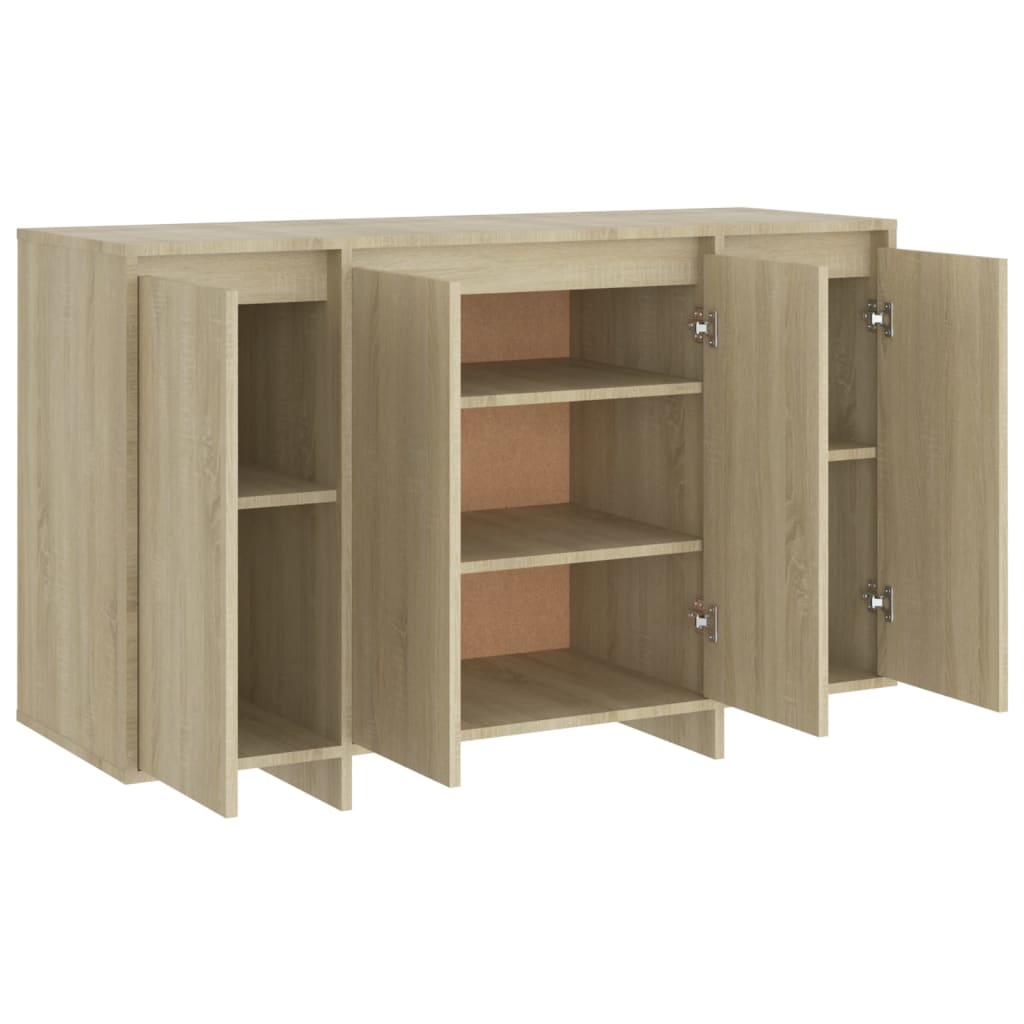 vidaXL Aparador de madera contrachapada roble Sonoma 120x41x75 cm