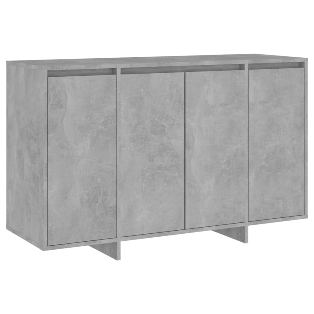 vidaXL Aparador de madera contrachapada gris hormigón 120x41x75 cm