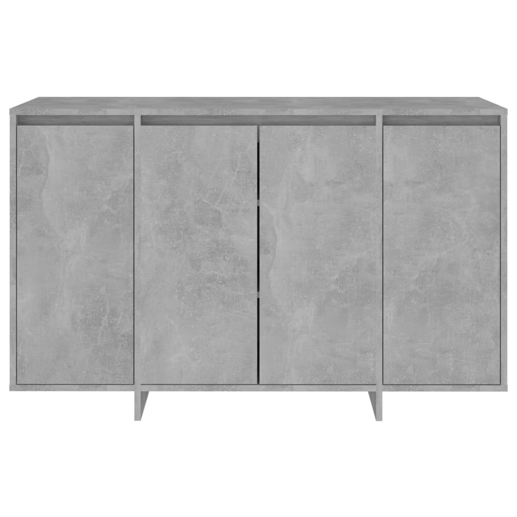 vidaXL Aparador de madera contrachapada gris hormigón 120x41x75 cm