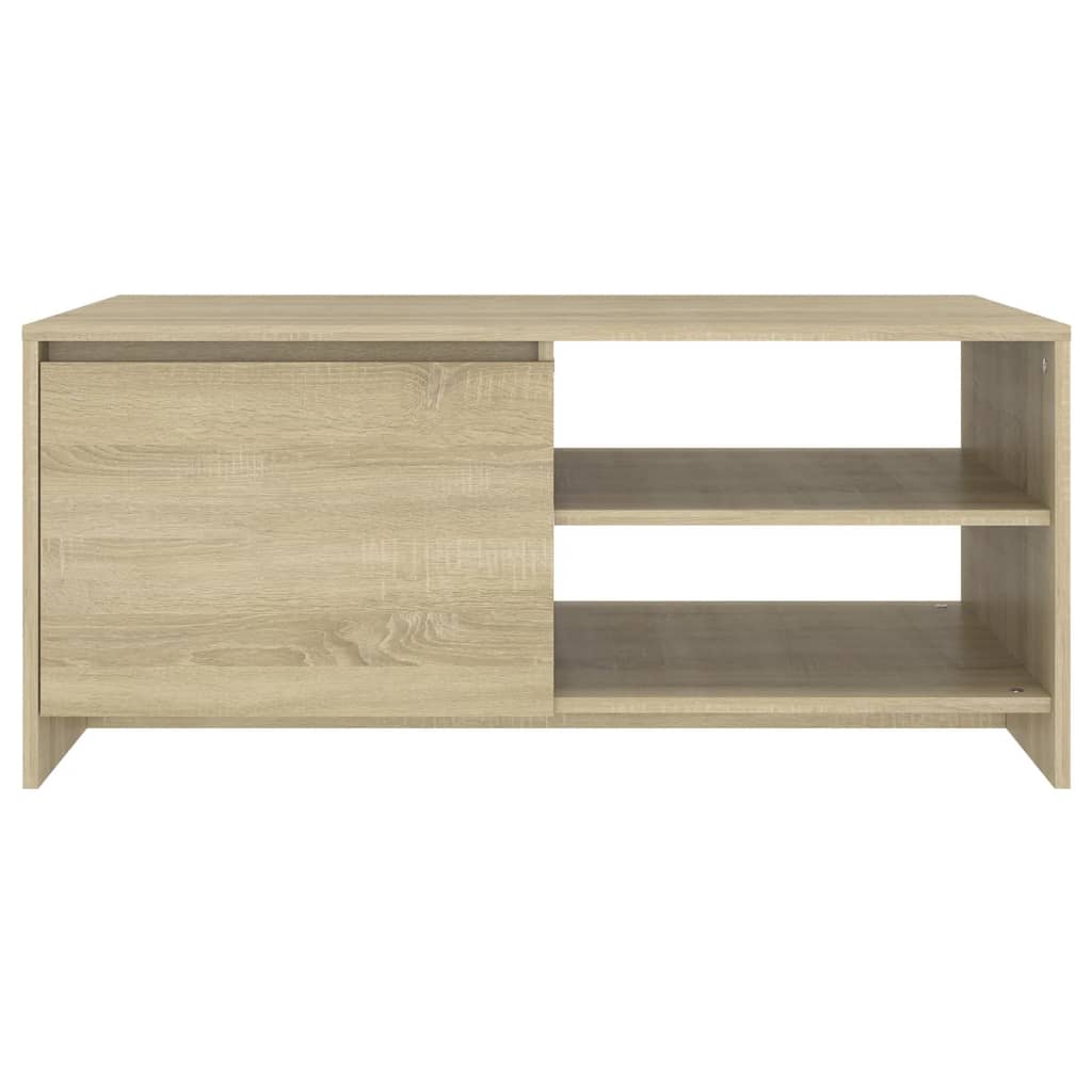 vidaXL Mesa de centro madera de ingeniería roble Sonoma 102x50x45 cm