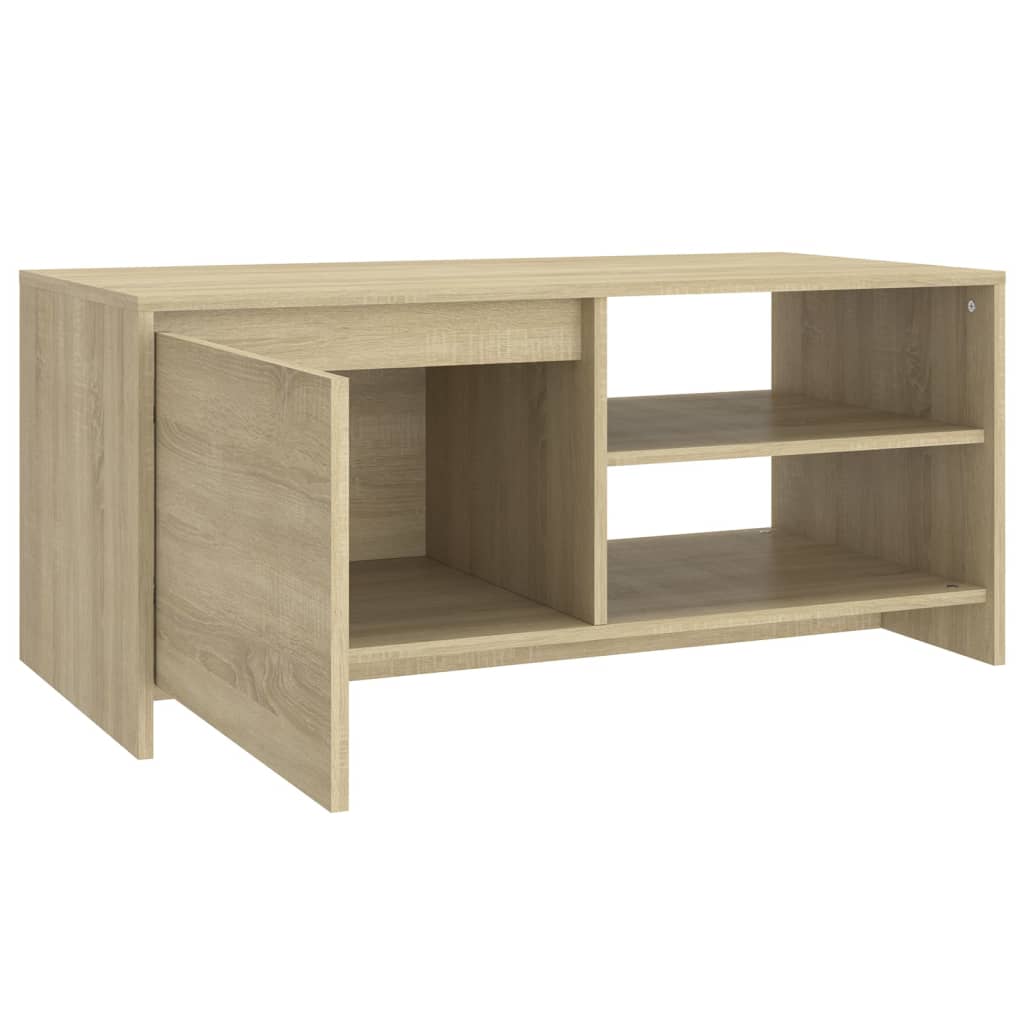 vidaXL Mesa de centro madera de ingeniería roble Sonoma 102x50x45 cm