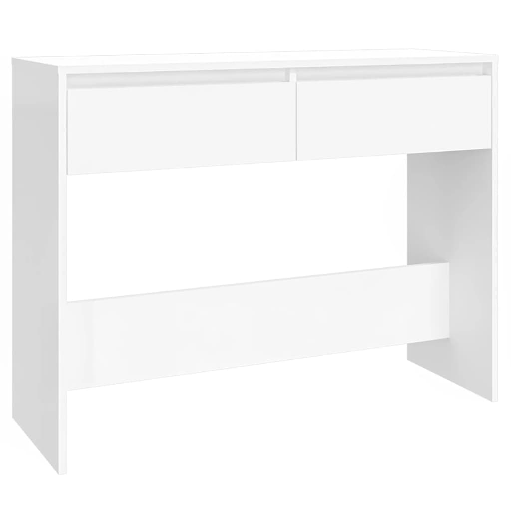 vidaXL Mesa consola madera de ingeniería blanca 100x35x76,5 cm