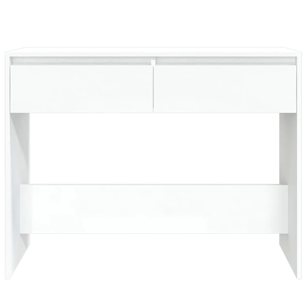 vidaXL Mesa consola madera de ingeniería blanca 100x35x76,5 cm