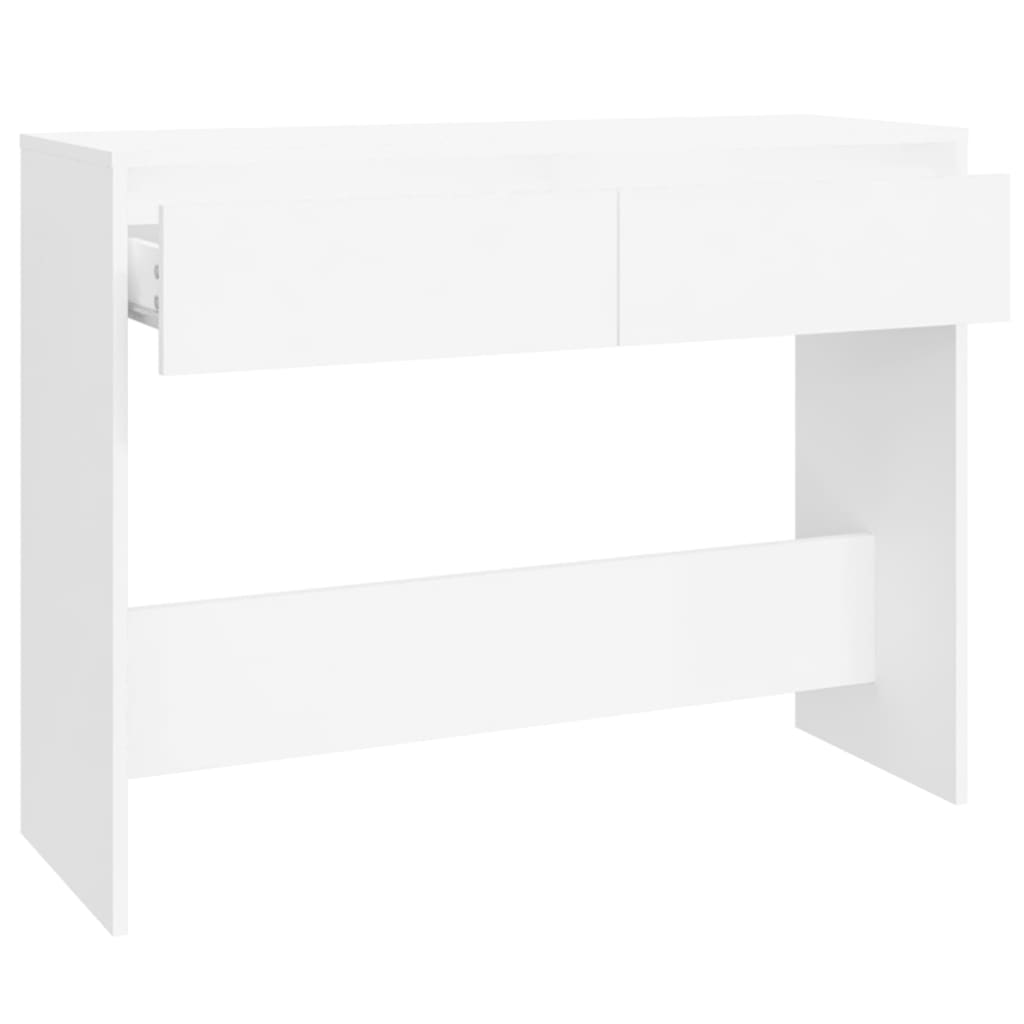 vidaXL Mesa consola madera de ingeniería blanca 100x35x76,5 cm