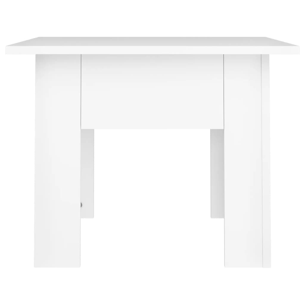 vidaXL Mesa de centro madera contrachapada blanco 55x55x42 cm