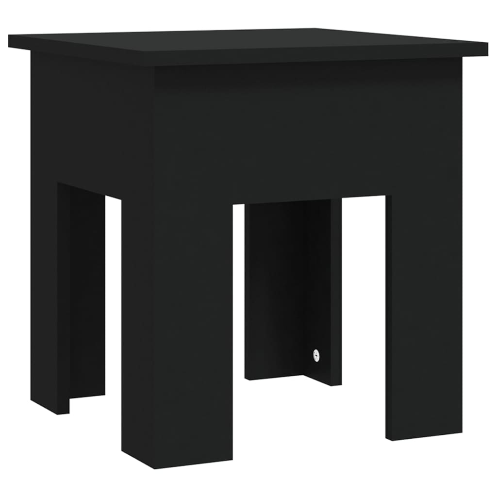 vidaXL Mesa de centro madera de ingeniería negra 40x40x42 cm