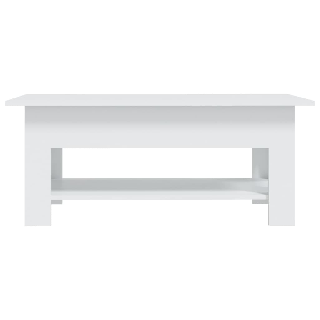 vidaXL Mesa de centro madera de ingeniería blanca 102x55x42 cm