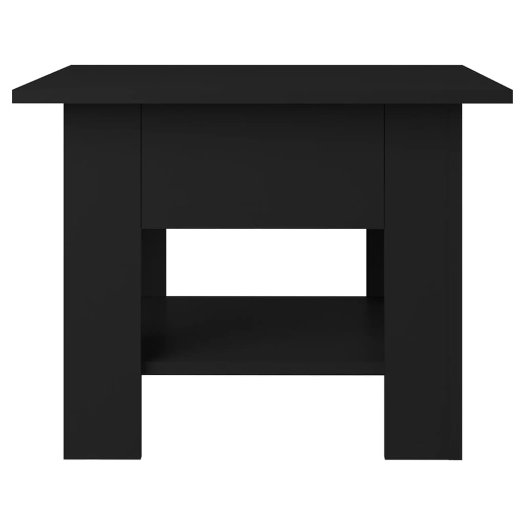 vidaXL Mesa de centro madera de ingeniería negra 55x55x42 cm