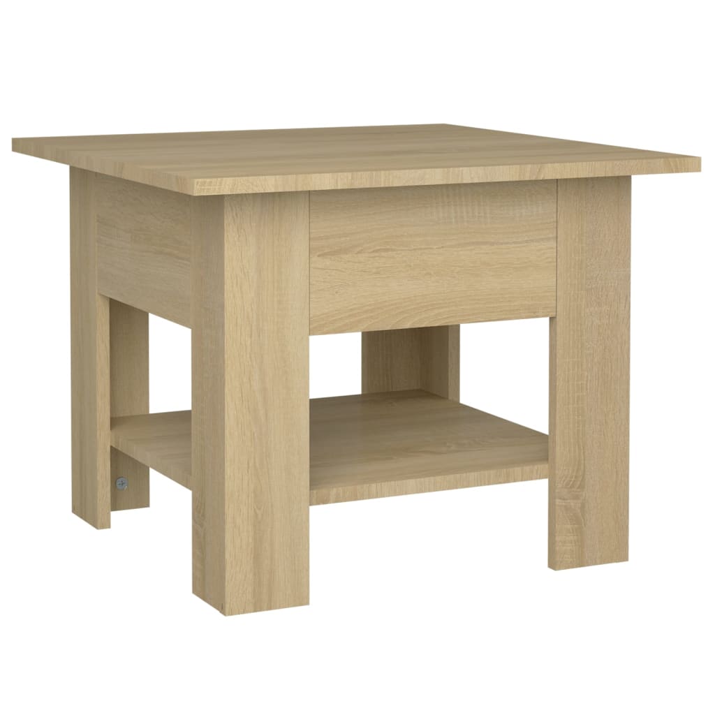 vidaXL Mesa de centro madera de ingeniería roble Sonoma 55x55x42 cm