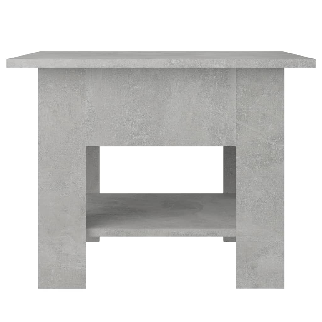 vidaXL Mesa de centro madera contrachapada gris hormigón 55x55x42 cm