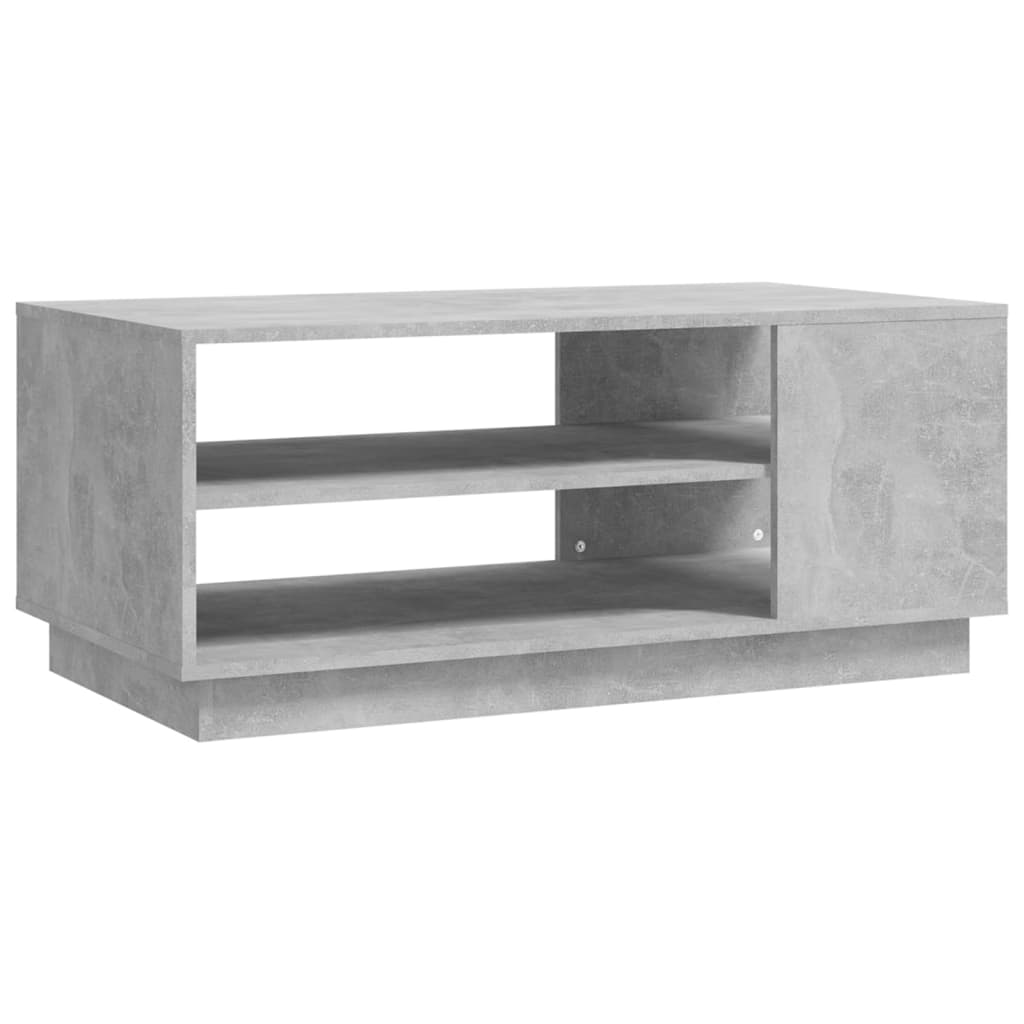 vidaXL Mesa de centro madera de ingeniería gris hormigón 102x55x43 cm