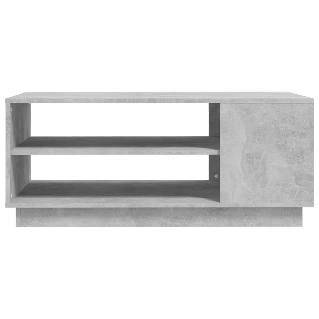 vidaXL Mesa de centro madera de ingeniería gris hormigón 102x55x43 cm