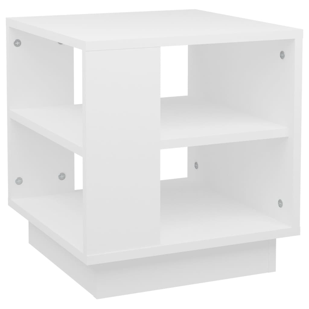 vidaXL Mesa de centro madera contrachapada blanco 40x40x43 cm