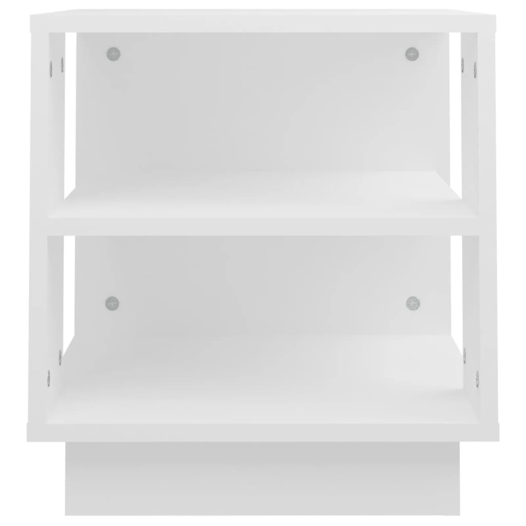 vidaXL Mesa de centro madera contrachapada blanco 40x40x43 cm