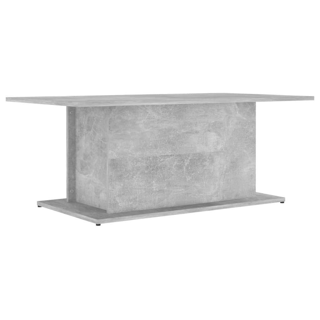 vidaXL Mesa de centro madera ingeniería gris hormigón 102x55,5x40 cm