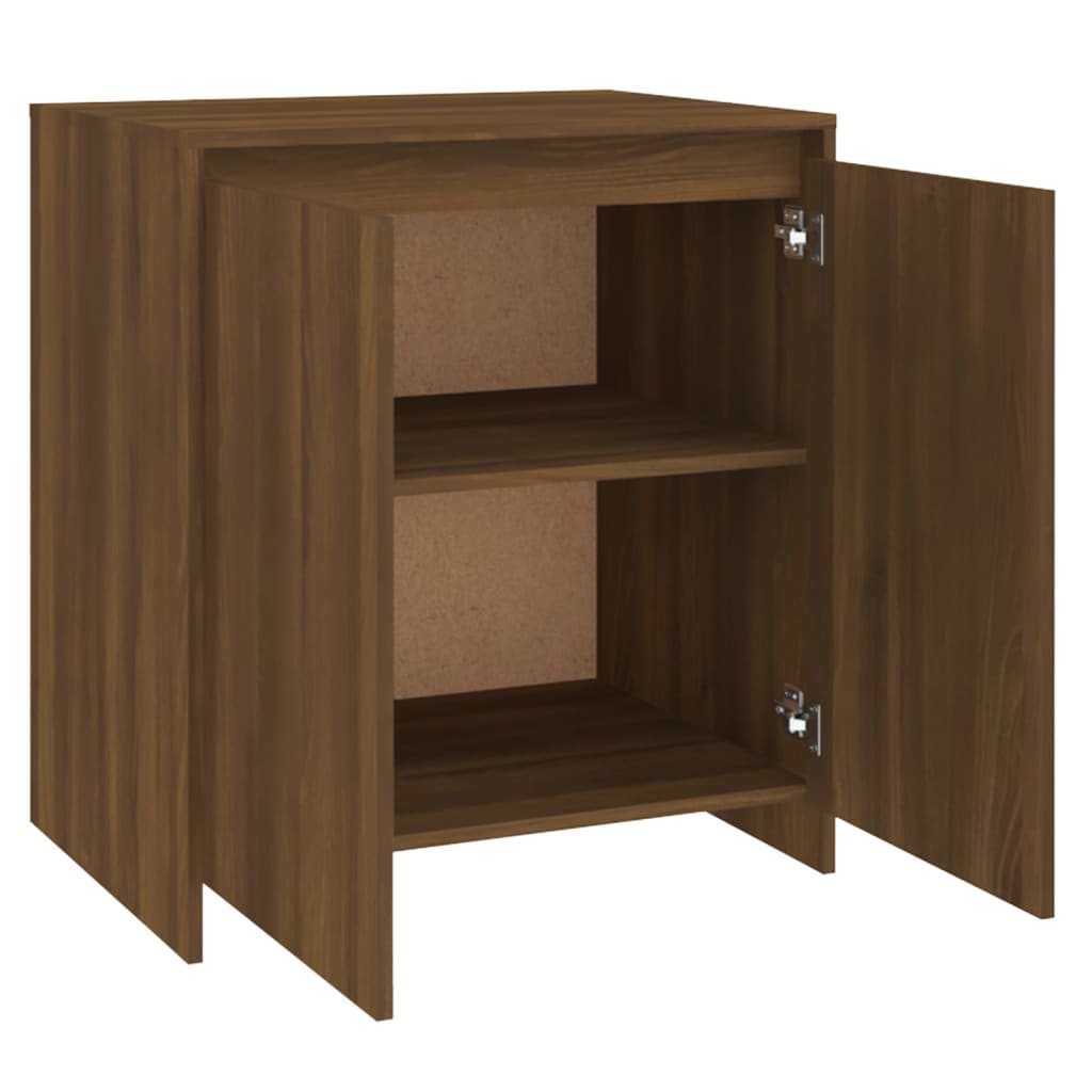 vidaXL Aparador de madera contrachapada marrón roble 70x41x75 cm