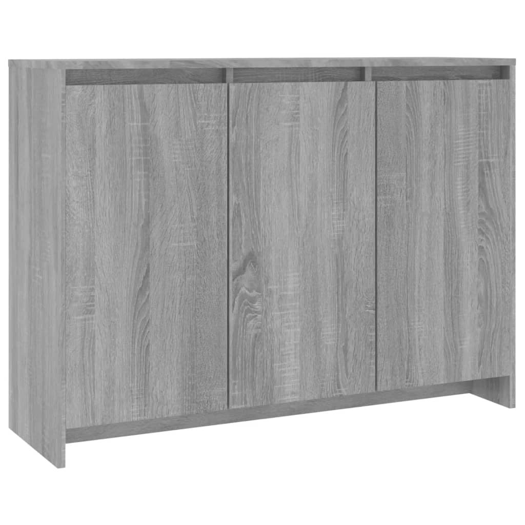 vidaXL Aparador de madera de ingeniería gris Sonoma 102x33x75 cm