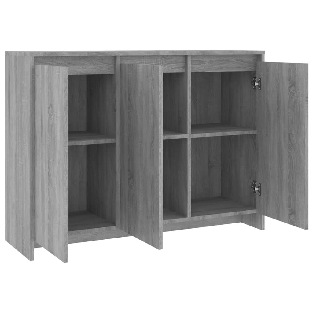 vidaXL Aparador de madera de ingeniería gris Sonoma 102x33x75 cm